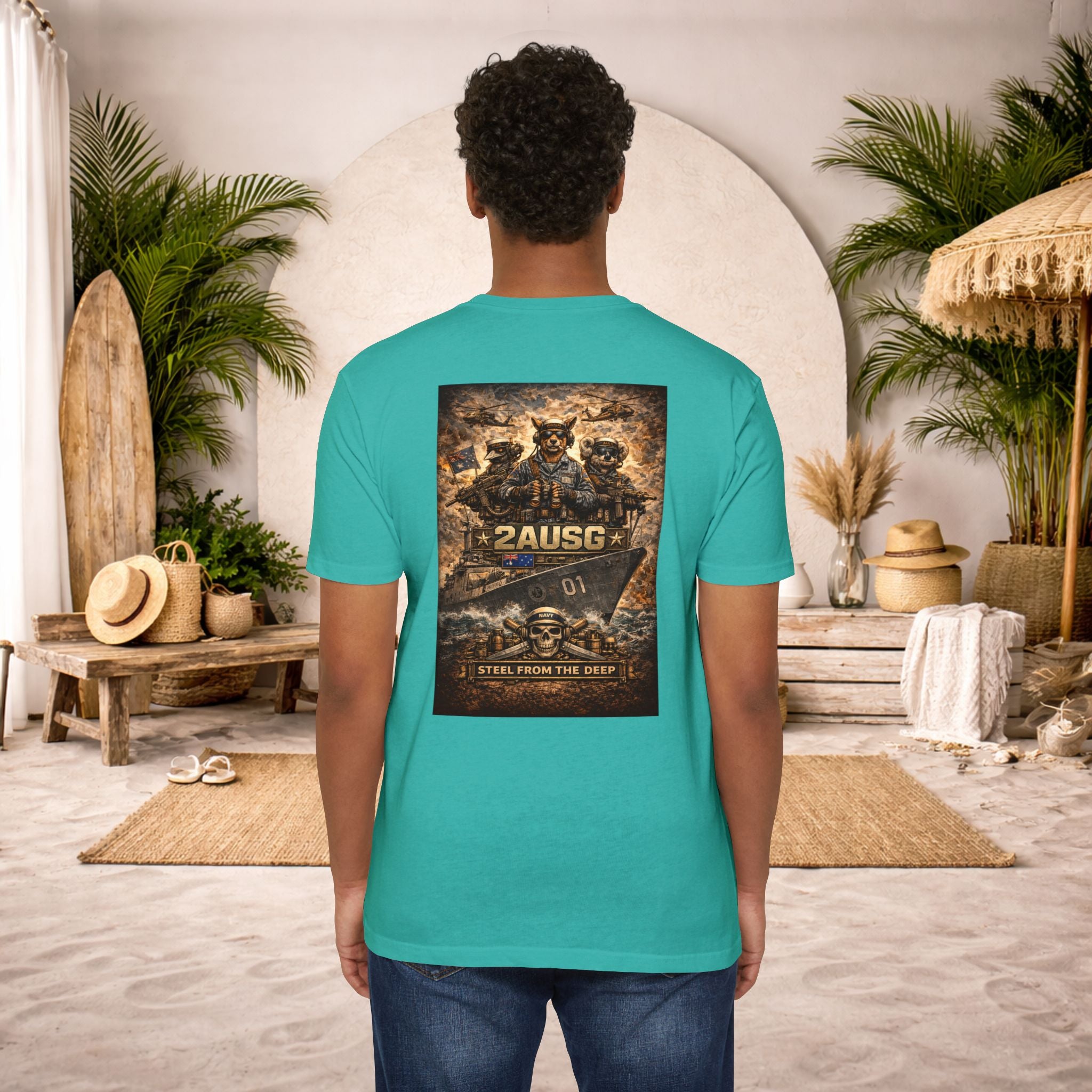 2AUSG Military Veteran T-Shirt — "Steel From The Deep" Graphic Tee