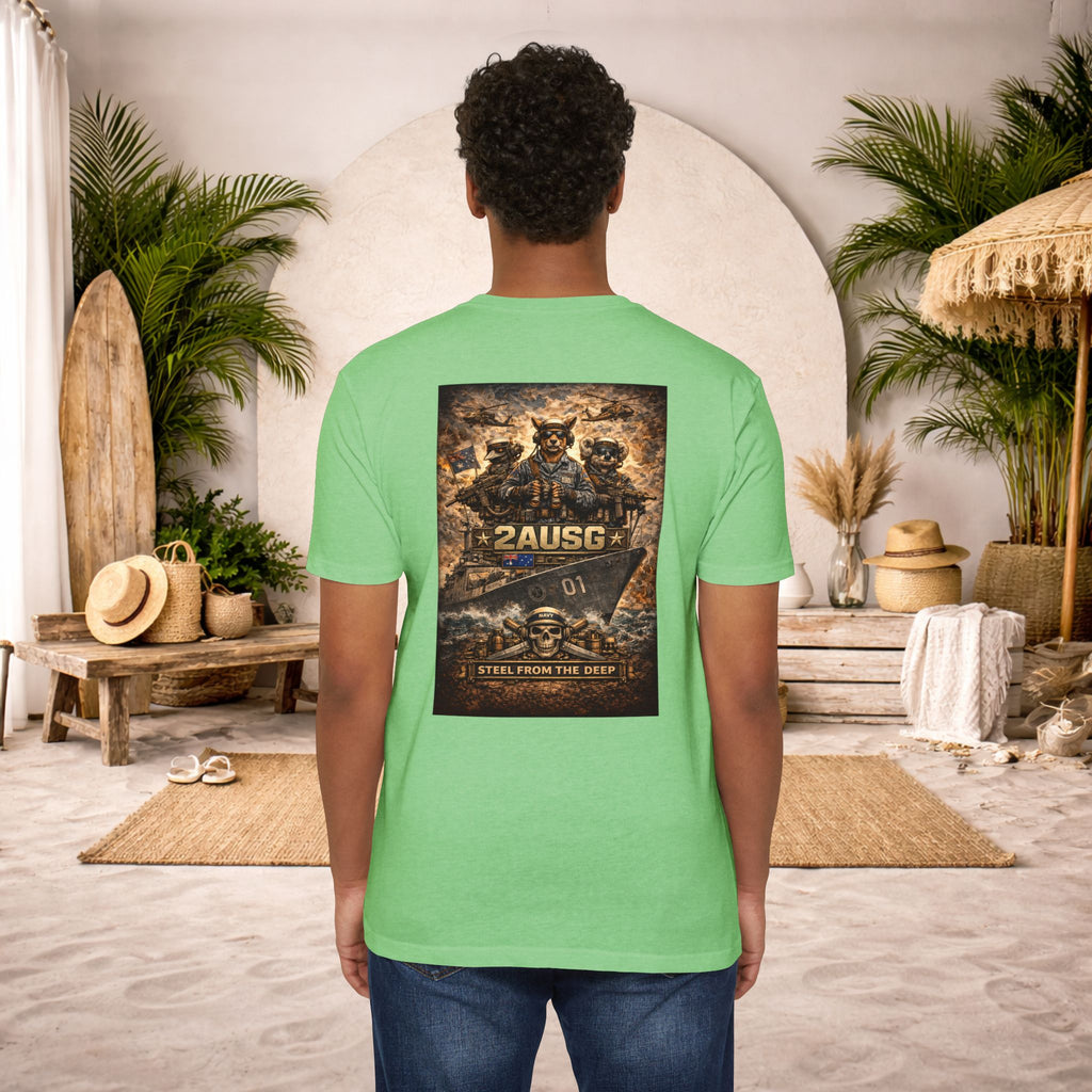 2AUSG Military Veteran T-Shirt — "Steel From The Deep" Graphic Tee