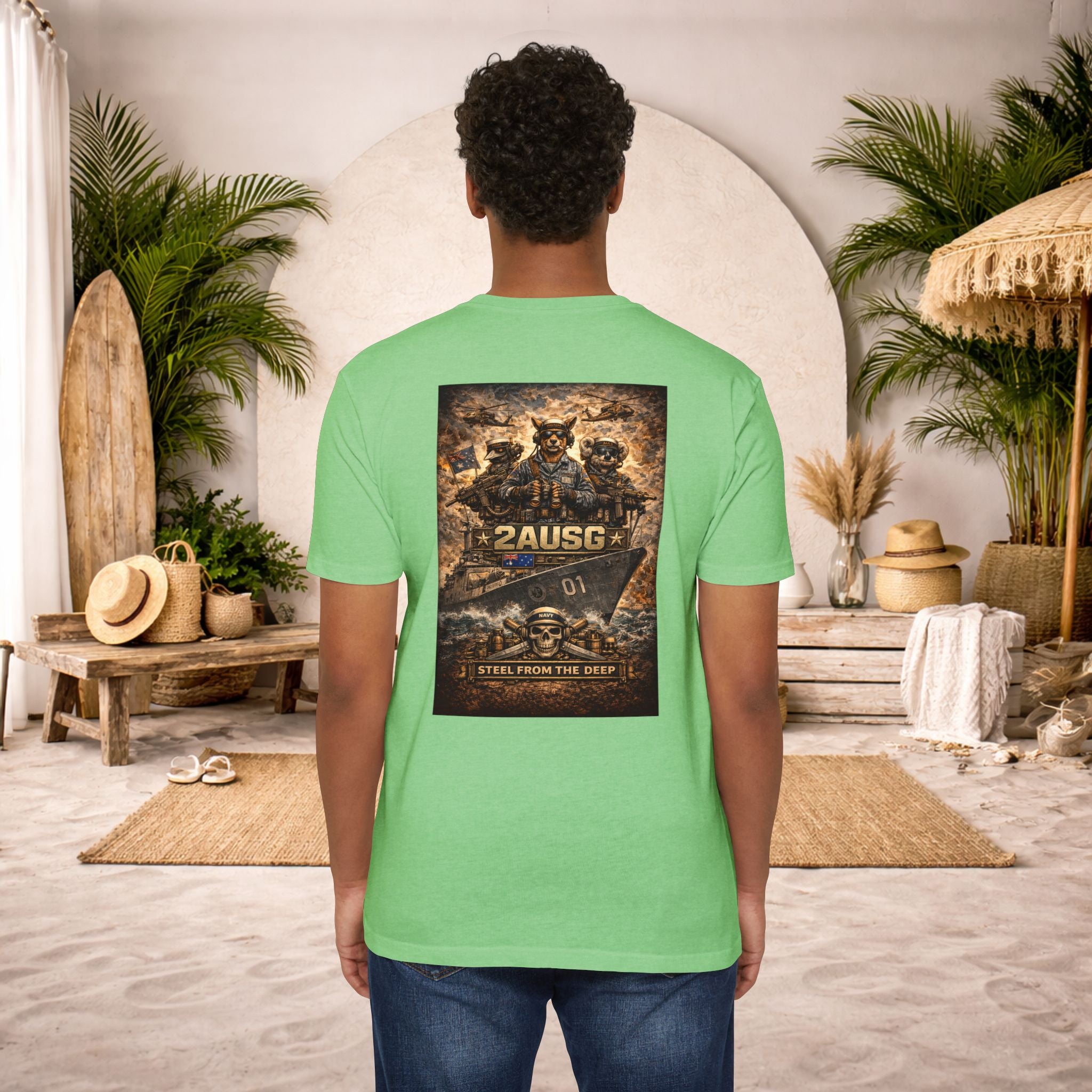 2AUSG Military Veteran T-Shirt — "Steel From The Deep" Graphic Tee