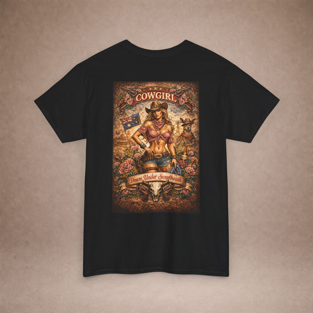 Cowgirl Western Pinup Tee Blonde