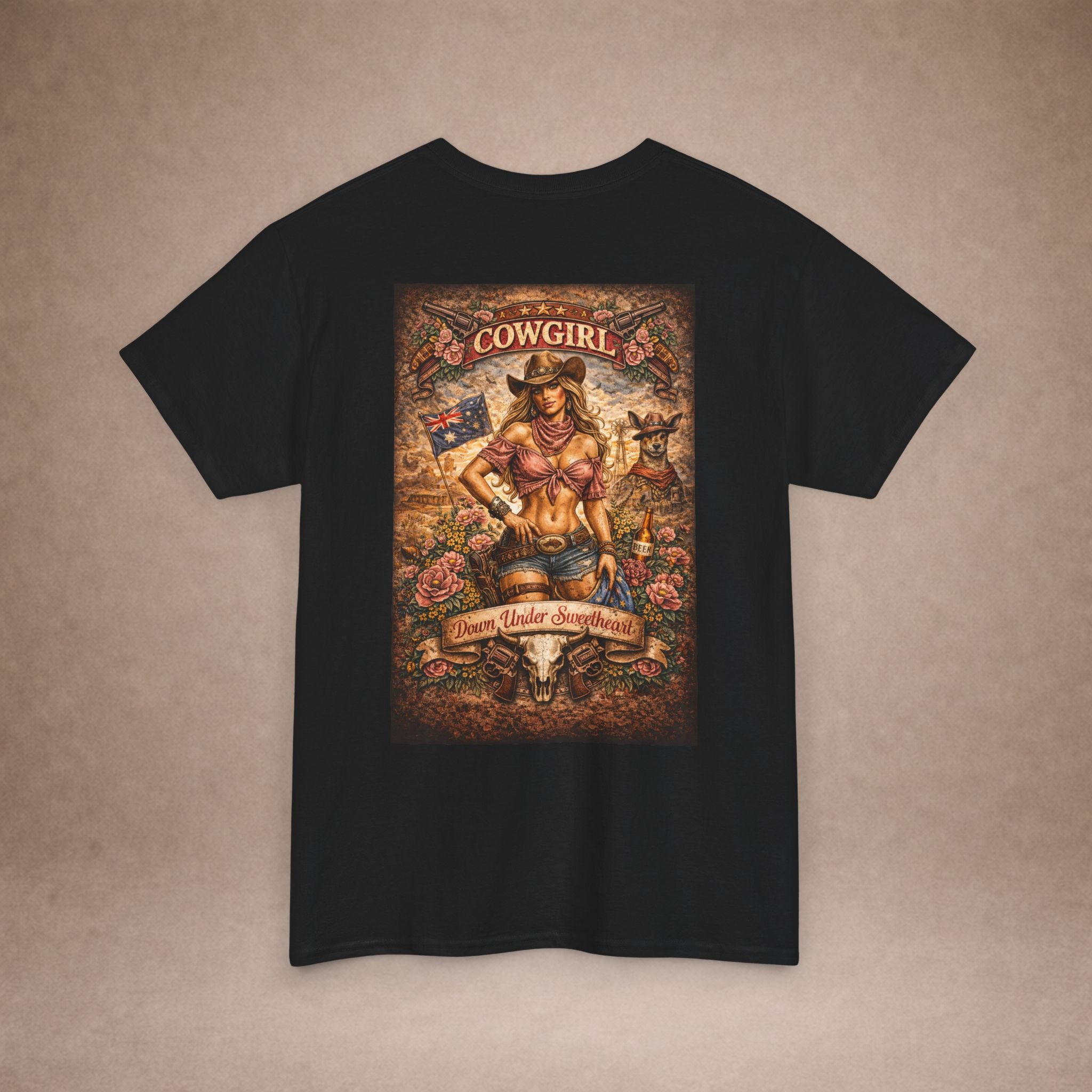 Cowgirl Western Pinup Tee Blonde