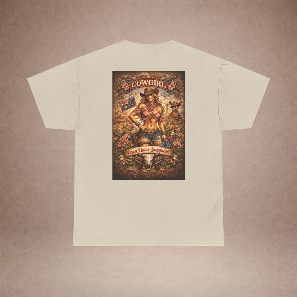 Cowgirl Western Pinup Tee Blonde