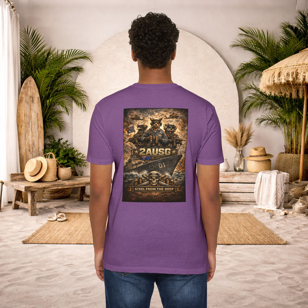 2AUSG Military Veteran T-Shirt — "Steel From The Deep" Graphic Tee