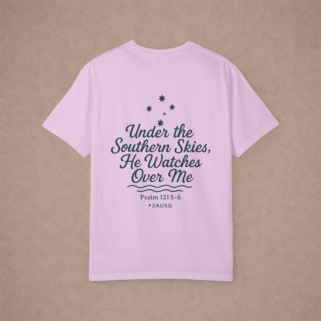 Under the Southern Skies He Watches Over Me T-shirt | Psalm 121:5-6
