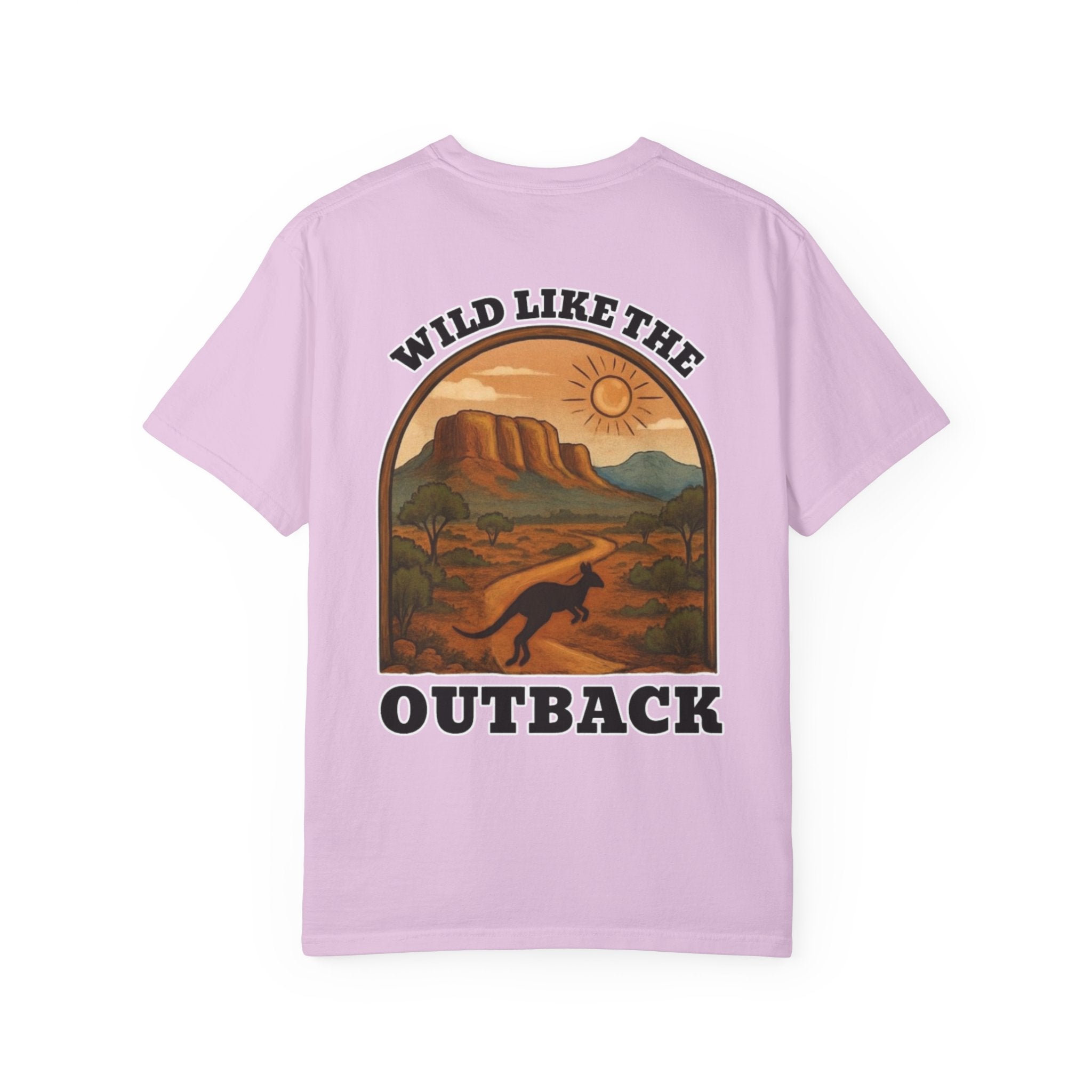 Wild Like The Outback, a tee that brings the rugged Aussie landscape to life.