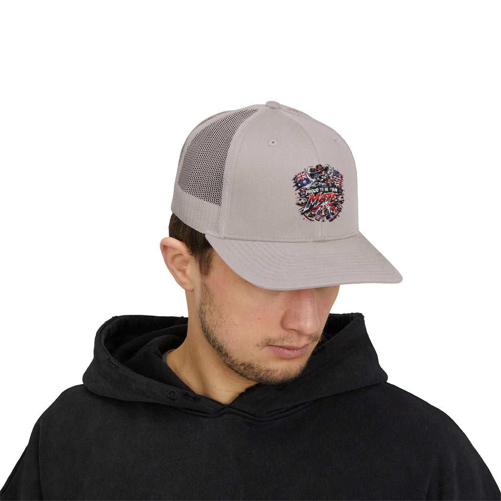 Aussie in USA trucker hat