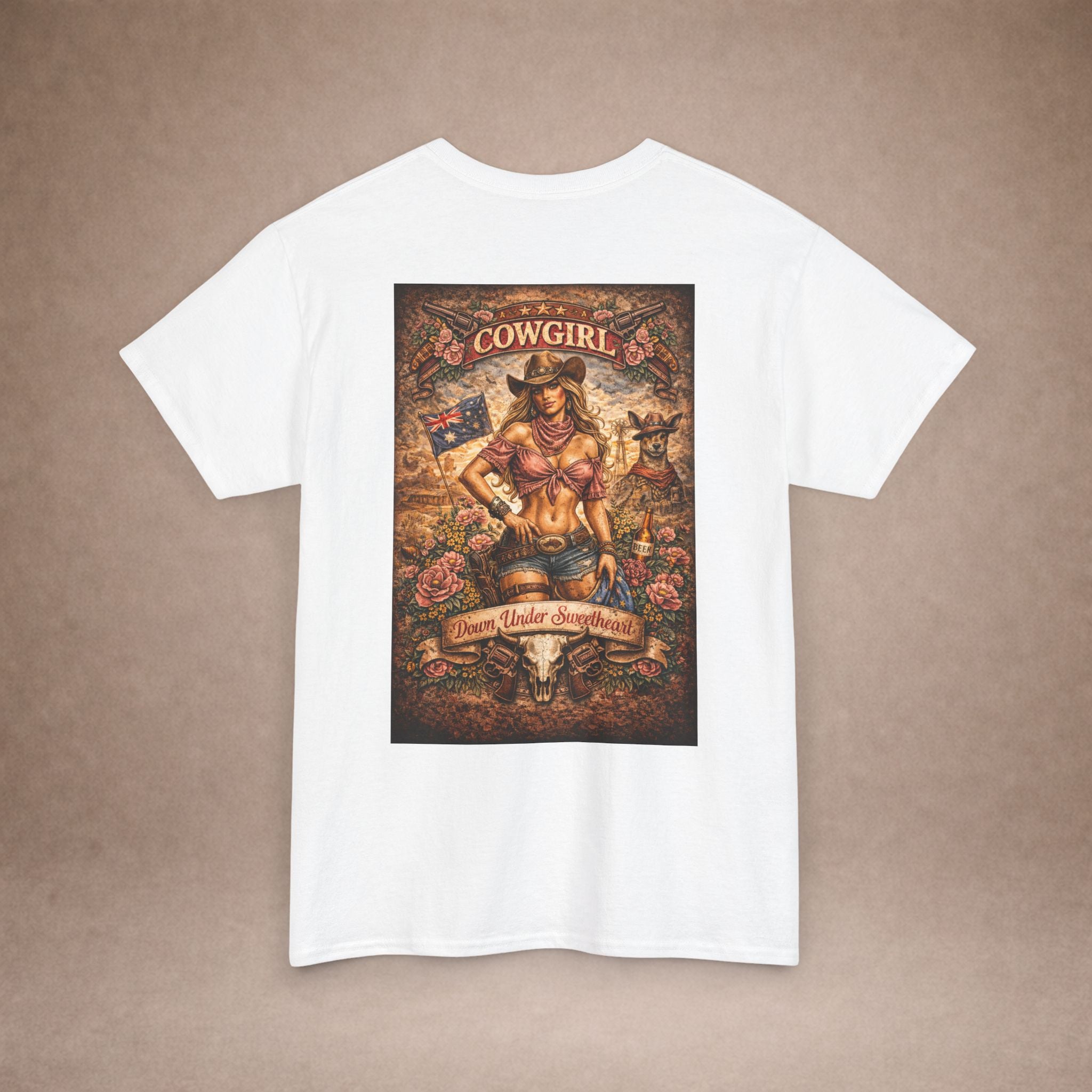 Cowgirl Western Pinup Tee Blonde