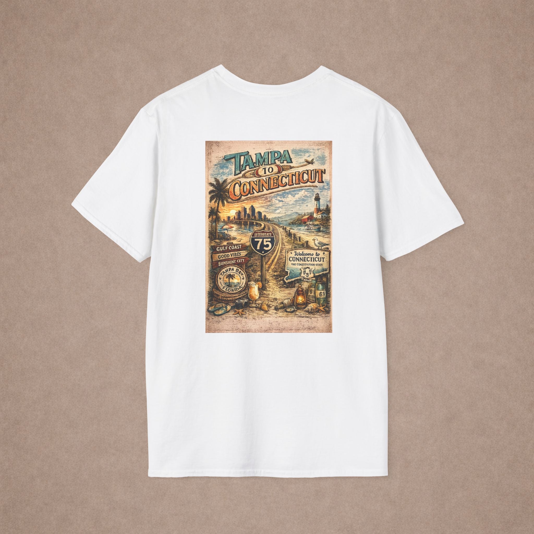 Tampa to Conneticut Tshirt