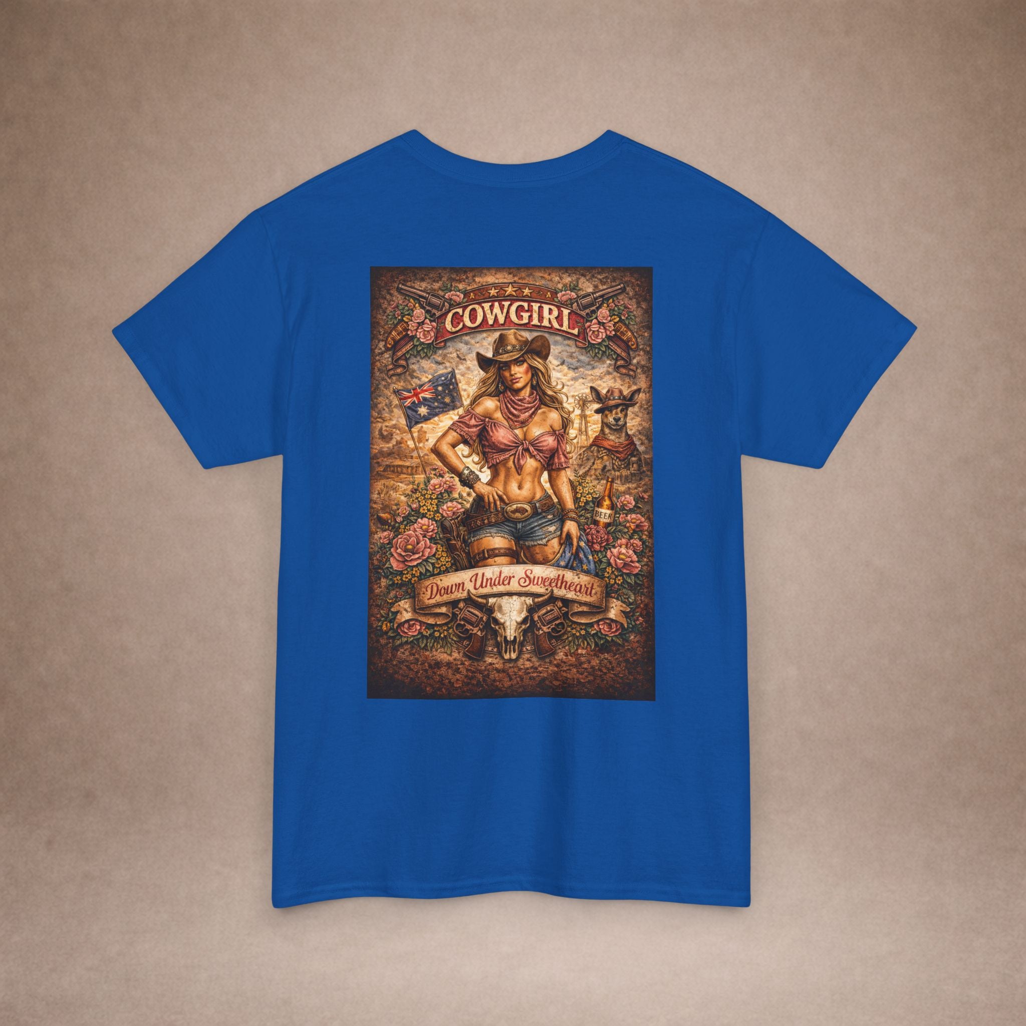 Cowgirl Western Pinup Tee Blonde