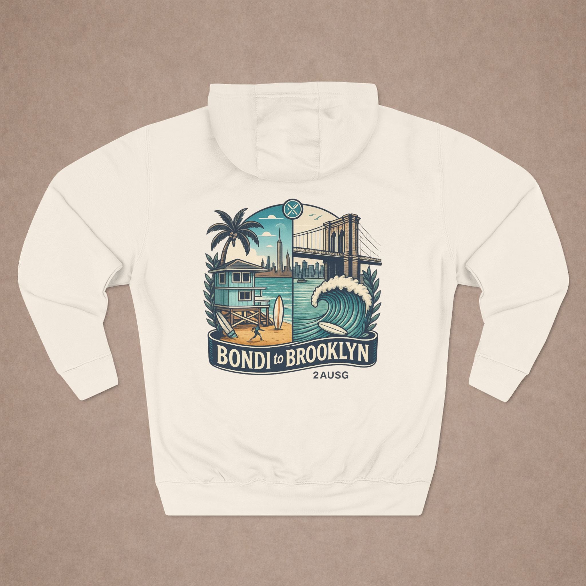 Urban City Designs, Brooklyn to Bondi Hoodie