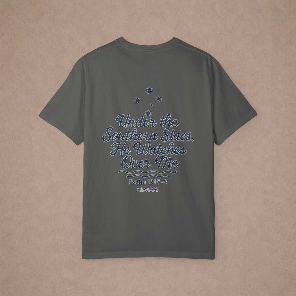 Under the Southern Skies He Watches Over Me T-shirt | Psalm 121:5-6