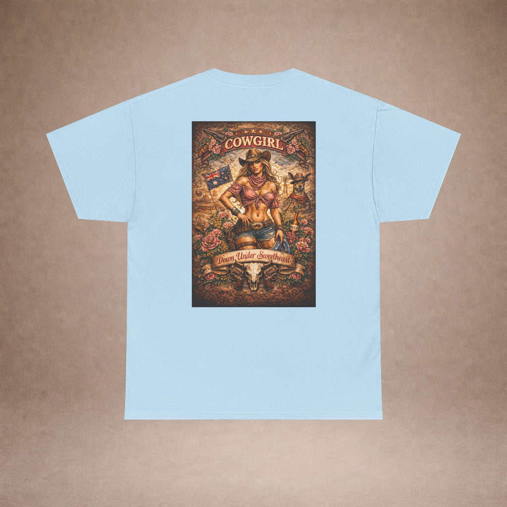 Cowgirl Western Pinup Tee Blonde