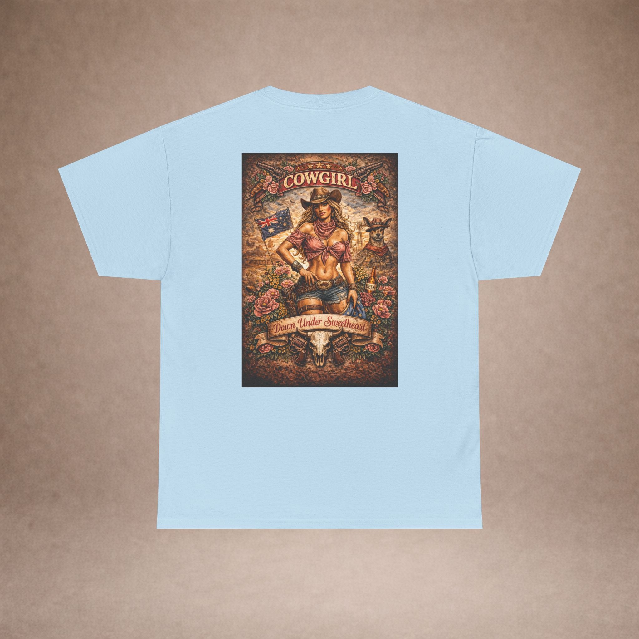 Cowgirl Western Pinup Tee Blonde
