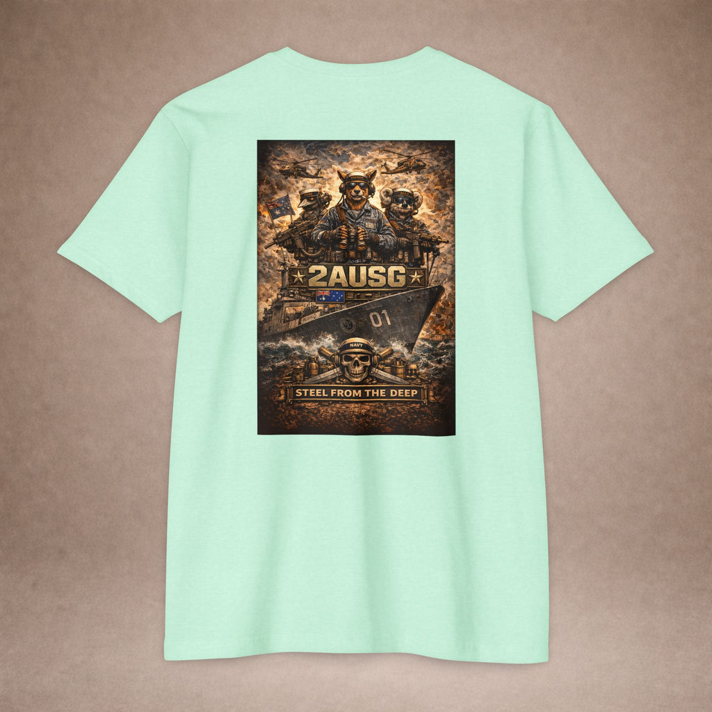 2AUSG Military Veteran T-Shirt — "Steel From The Deep" Graphic Tee