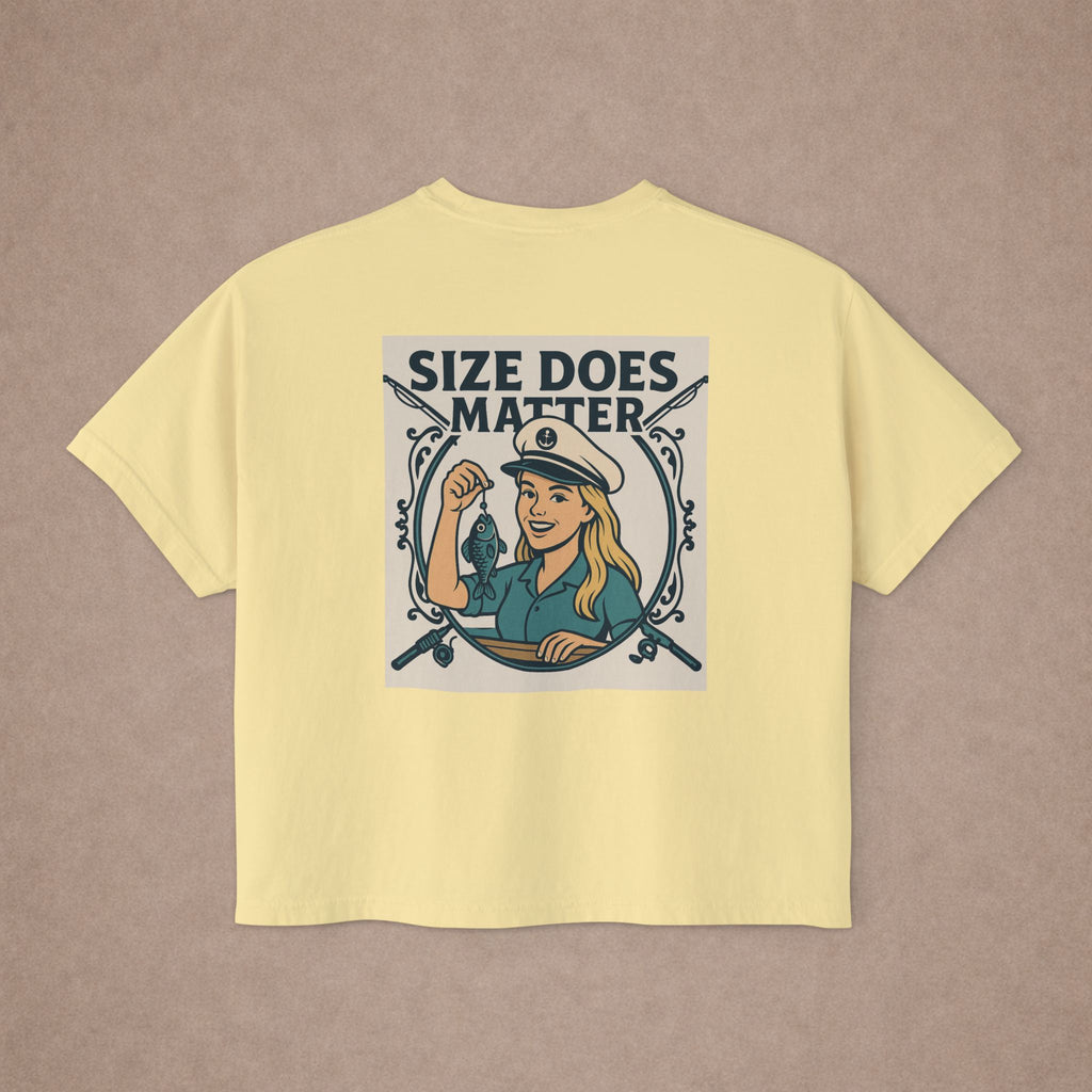 Size Does Matter graphic tee Women's Boxy Tee - Limited Edition