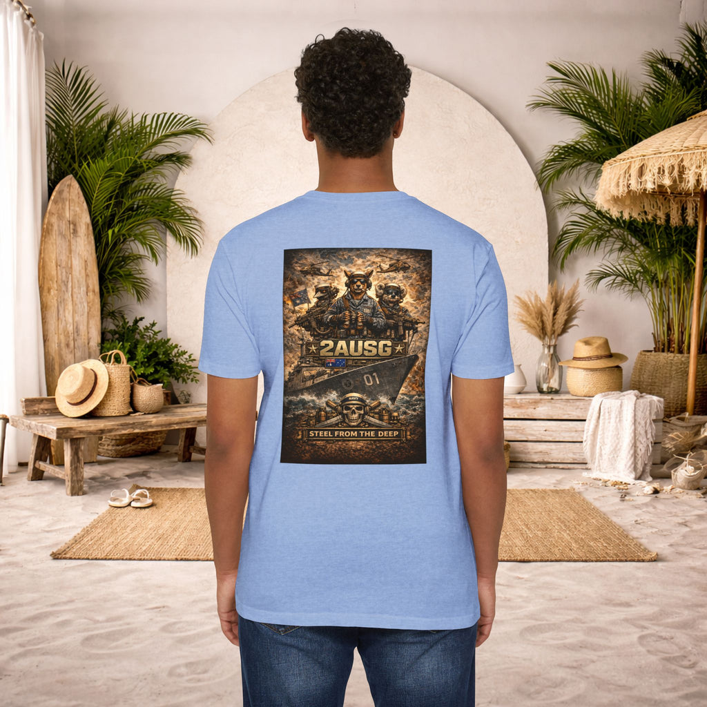 2AUSG Military Veteran T-Shirt — "Steel From The Deep" Graphic Tee