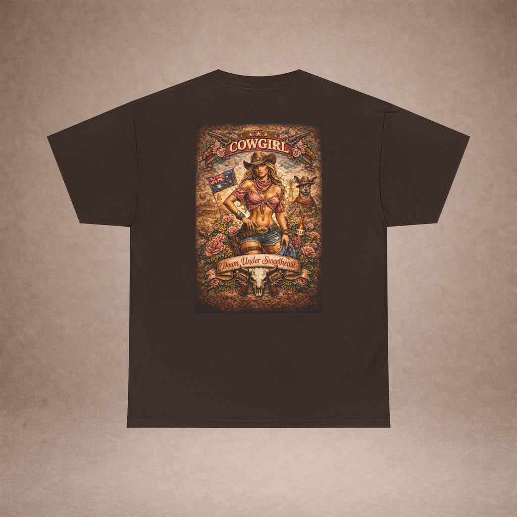 Cowgirl Western Pinup Tee Blonde