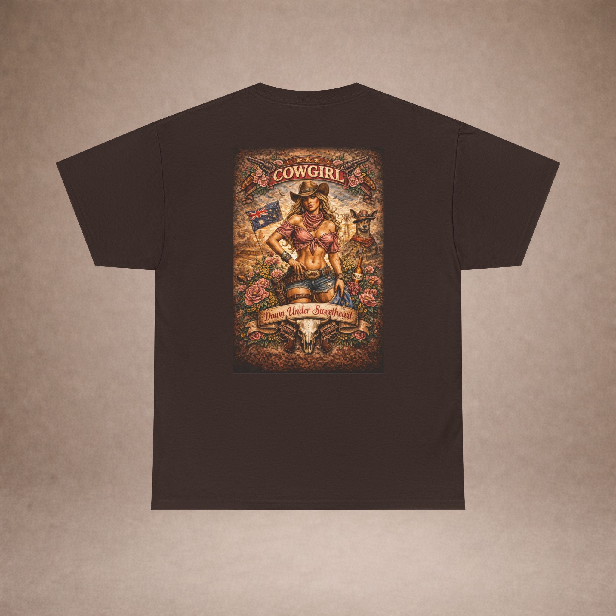 Cowgirl Western Pinup Tee Blonde