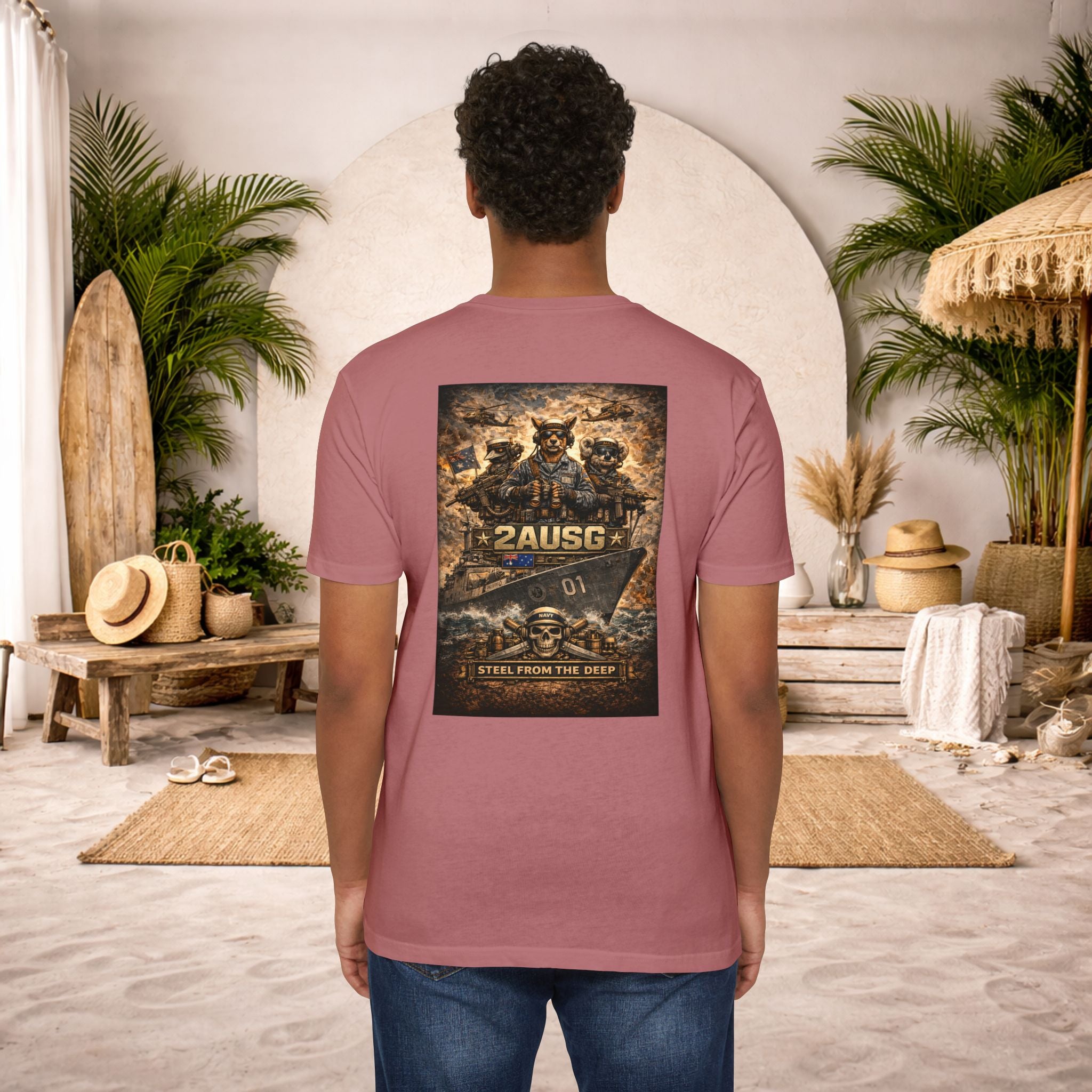2AUSG Military Veteran T-Shirt — "Steel From The Deep" Graphic Tee