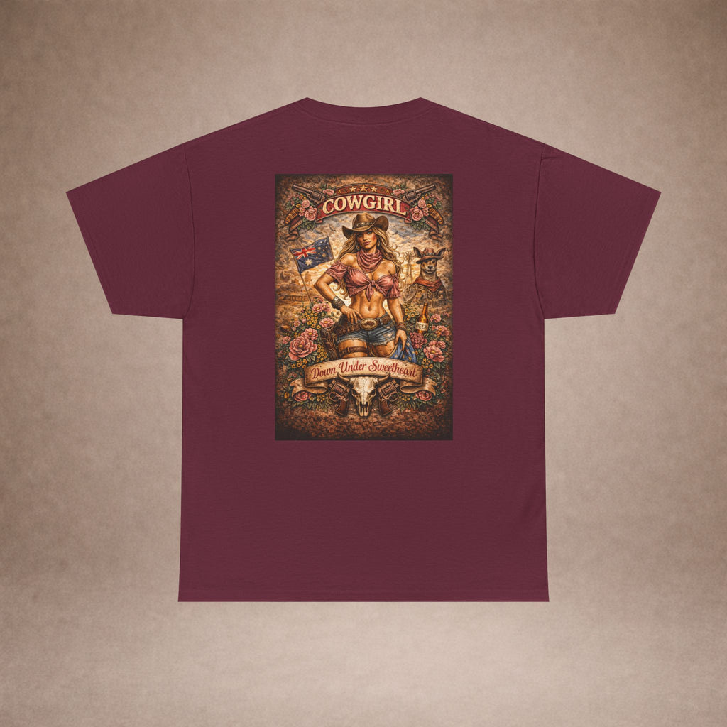Cowgirl Western Pinup Tee Blonde