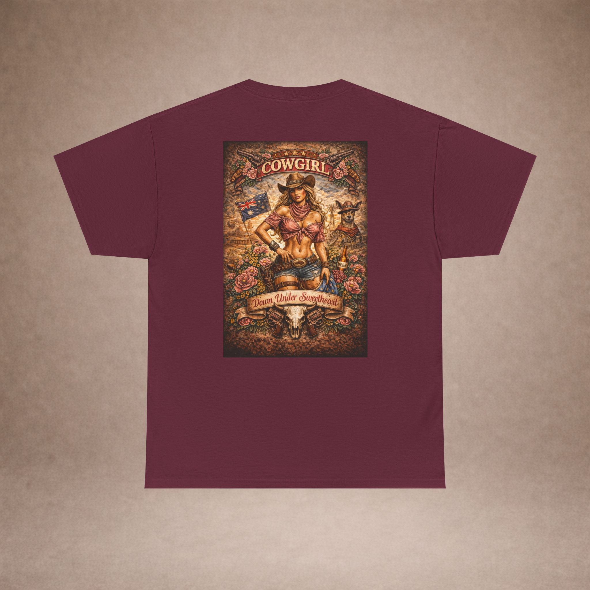 Cowgirl Western Pinup Tee Blonde