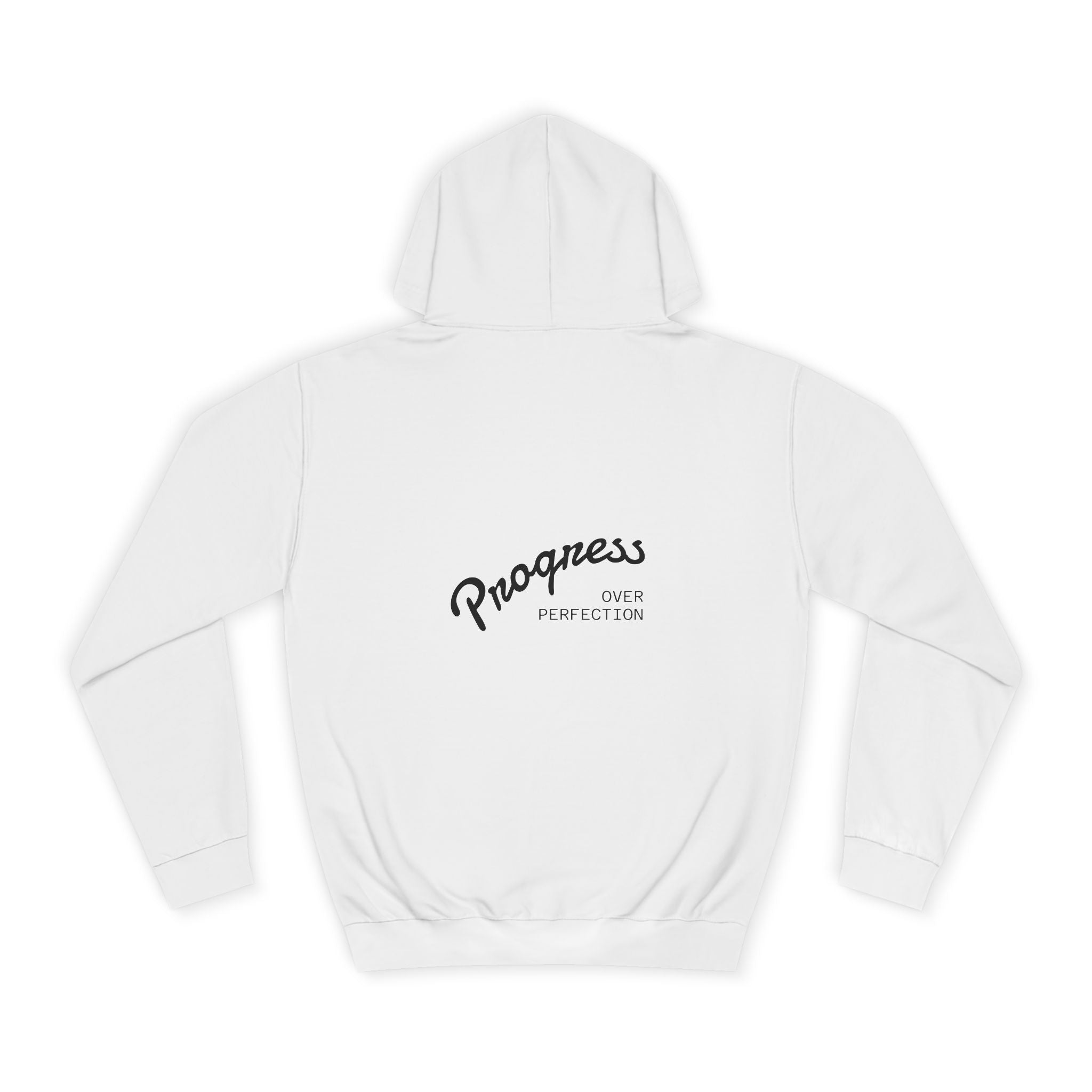 College Hoodie — "Progress" Script Logo Pullover