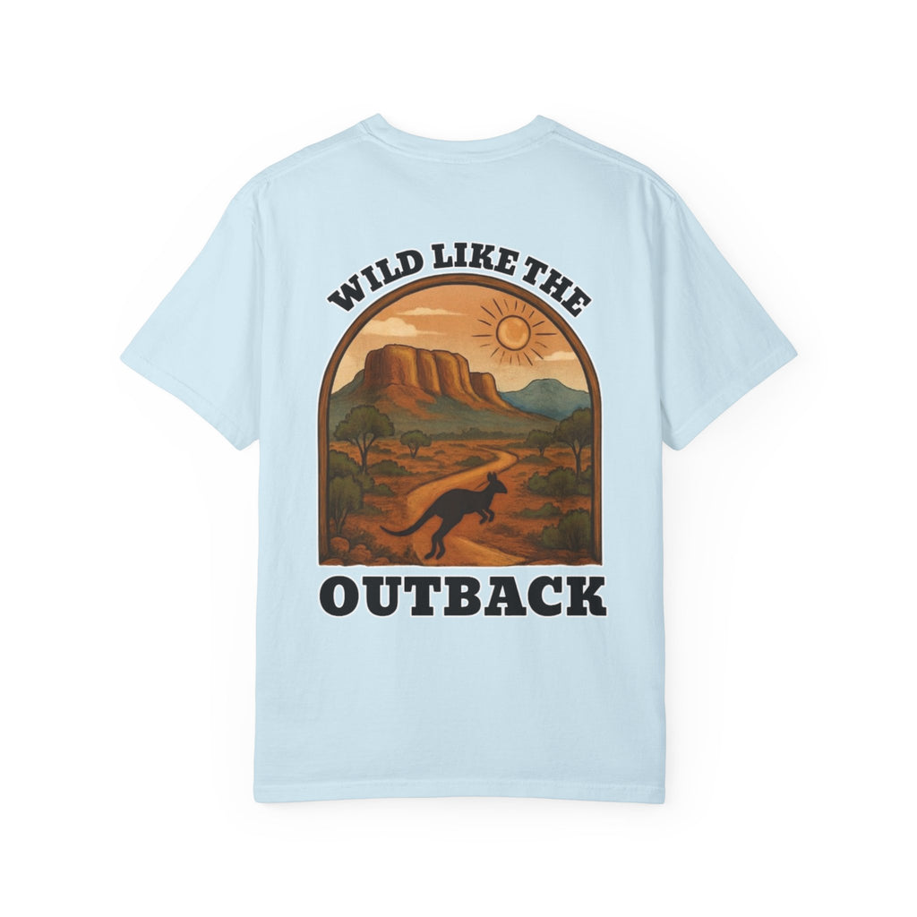 Wild Like The Outback, a tee that brings the rugged Aussie landscape to life.