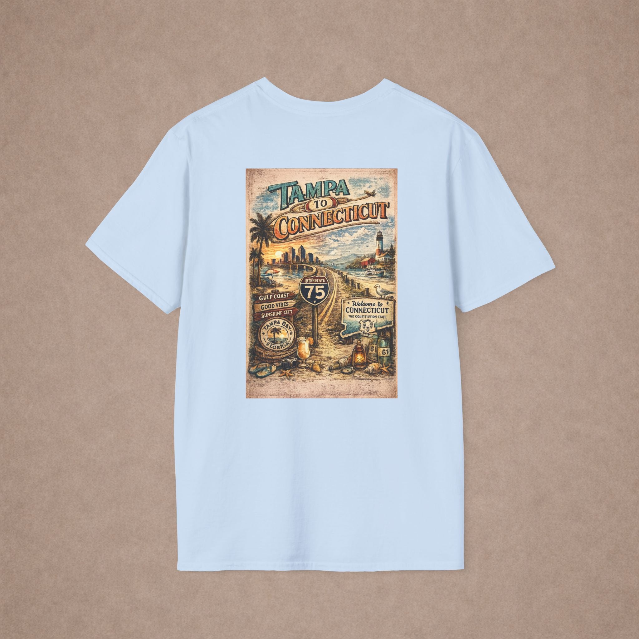 Tampa to Conneticut Tshirt