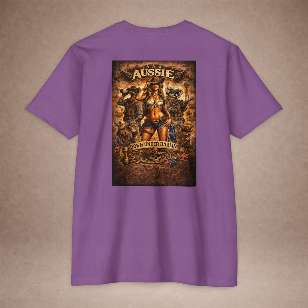 Aussie Pride T-Shirt — "Aussie Down Under" Vintage Kangaroo Graphic