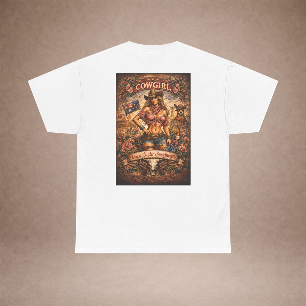 Cowgirl Western Pinup Tee Blonde