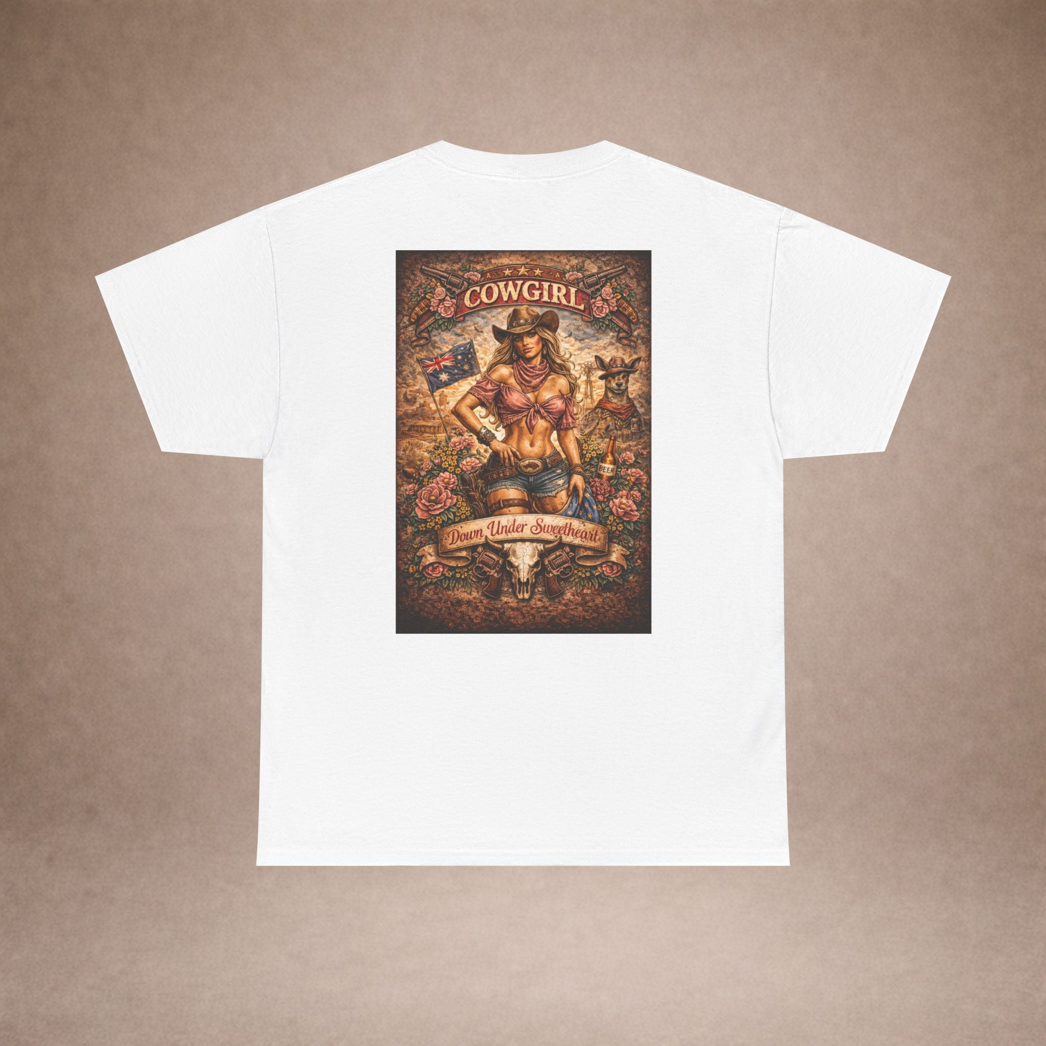 Cowgirl Western Pinup Tee Blonde