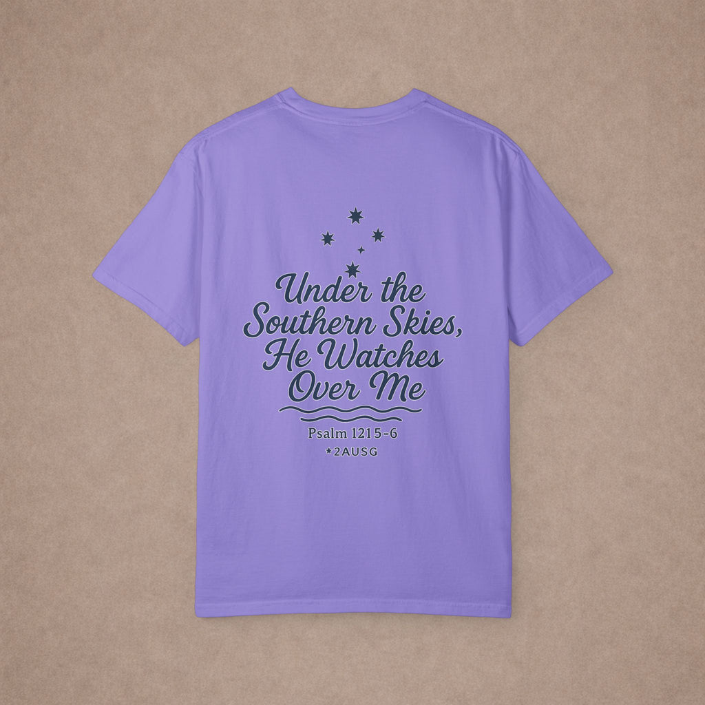 Under the Southern Skies He Watches Over Me T-shirt | Psalm 121:5-6