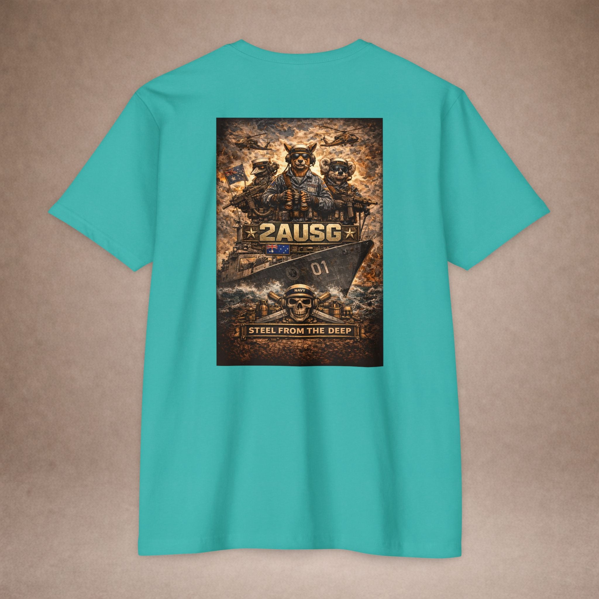 2AUSG Military Veteran T-Shirt — "Steel From The Deep" Graphic Tee