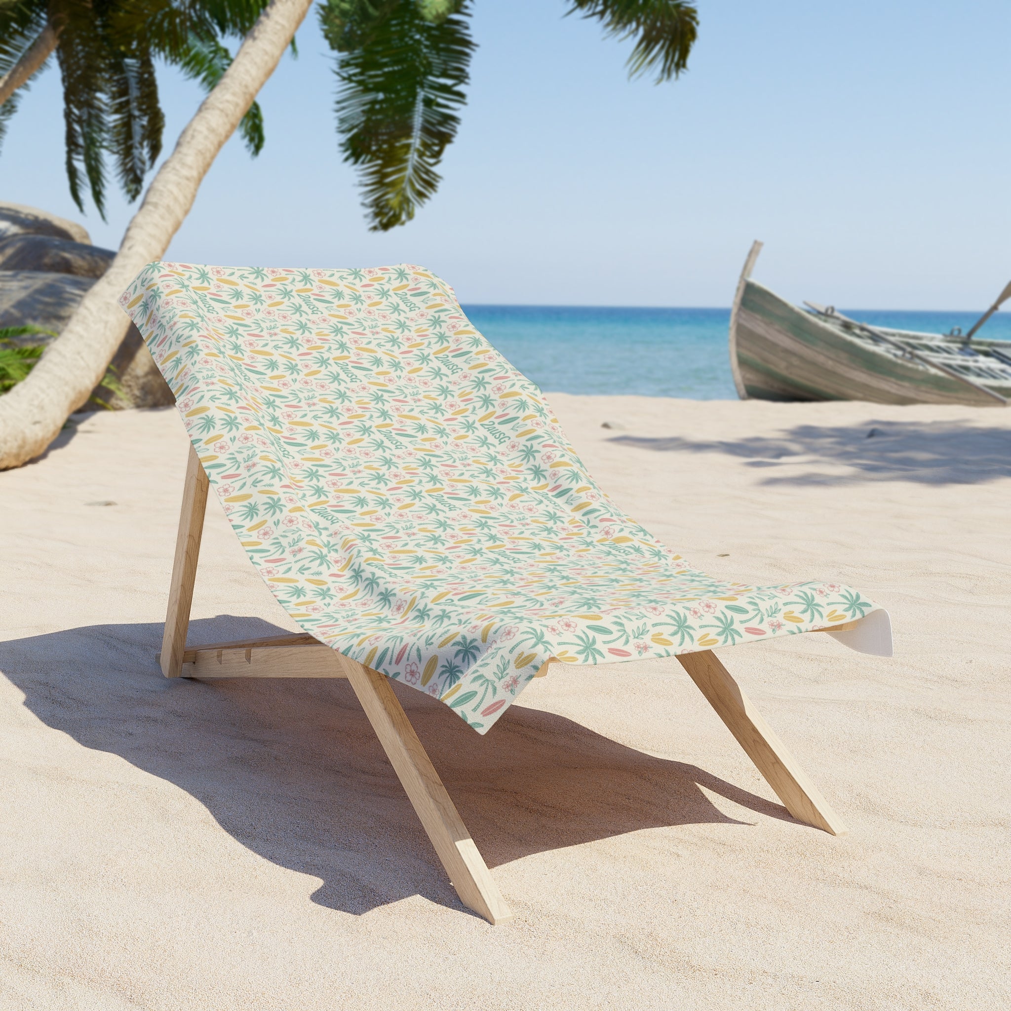 Our Aussie Style Beach Towel - Palm trees, Sand & Surf