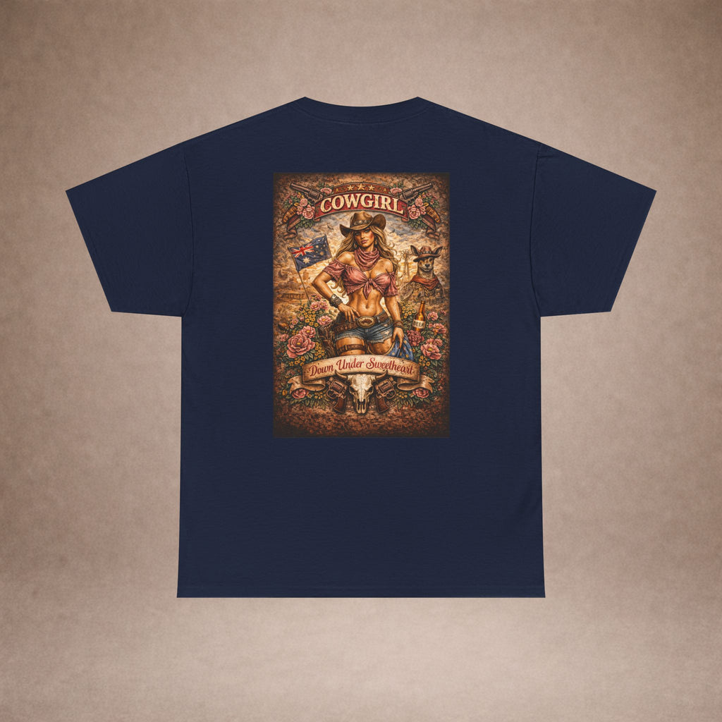 Cowgirl Western Pinup Tee Blonde