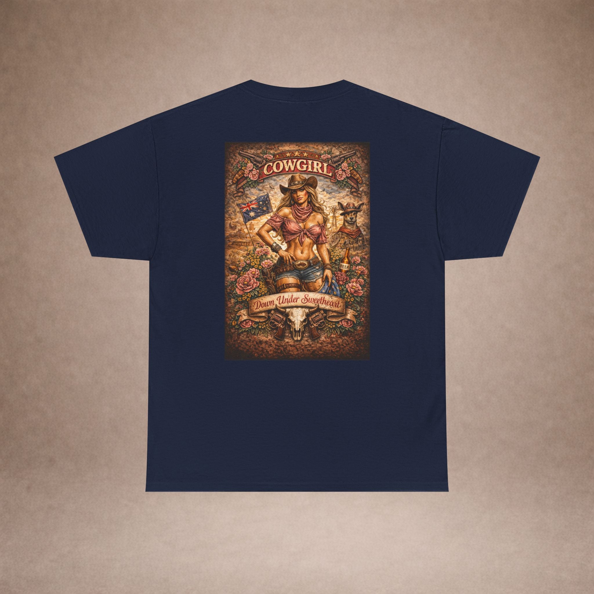Cowgirl Western Pinup Tee Blonde