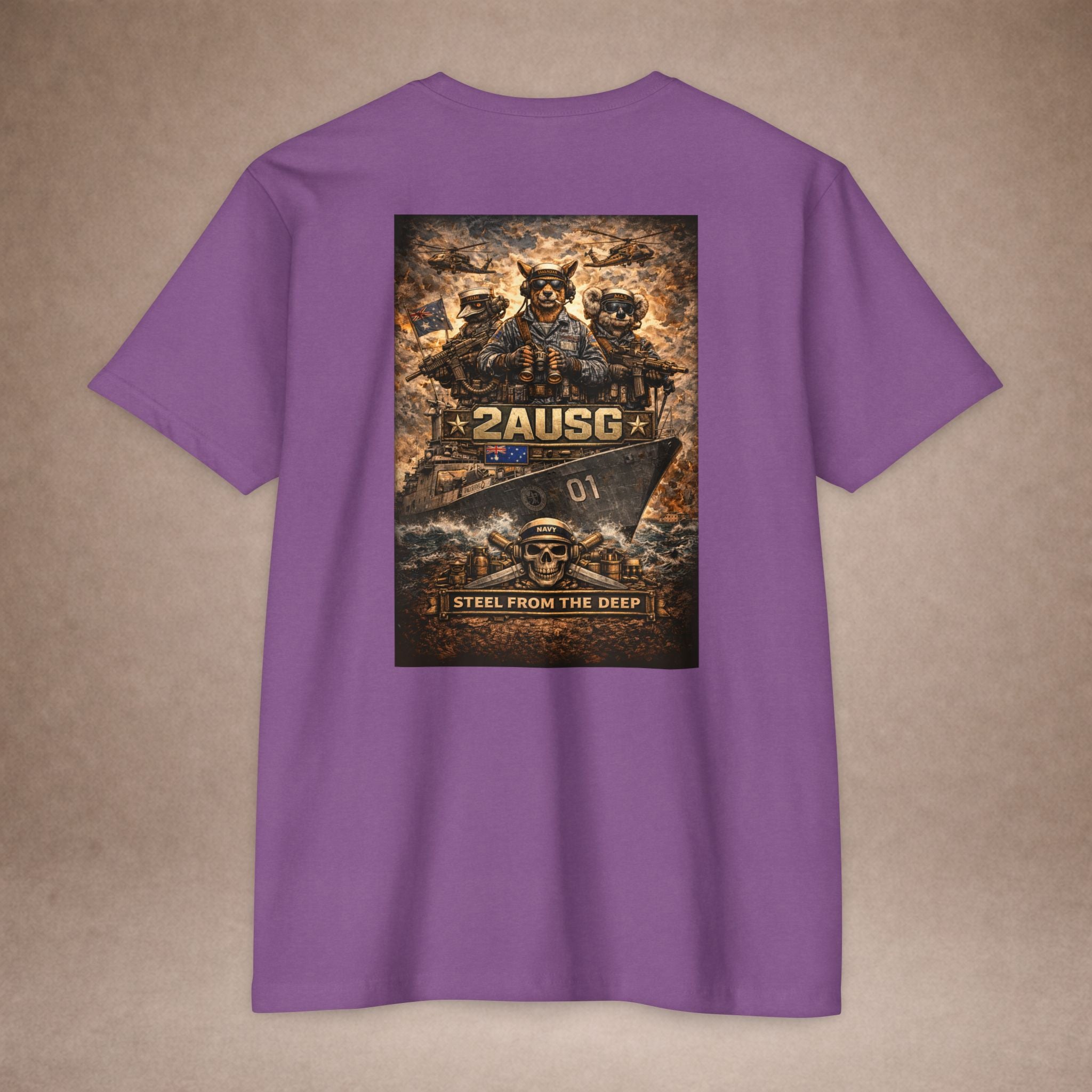2AUSG Military Veteran T-Shirt — "Steel From The Deep" Graphic Tee