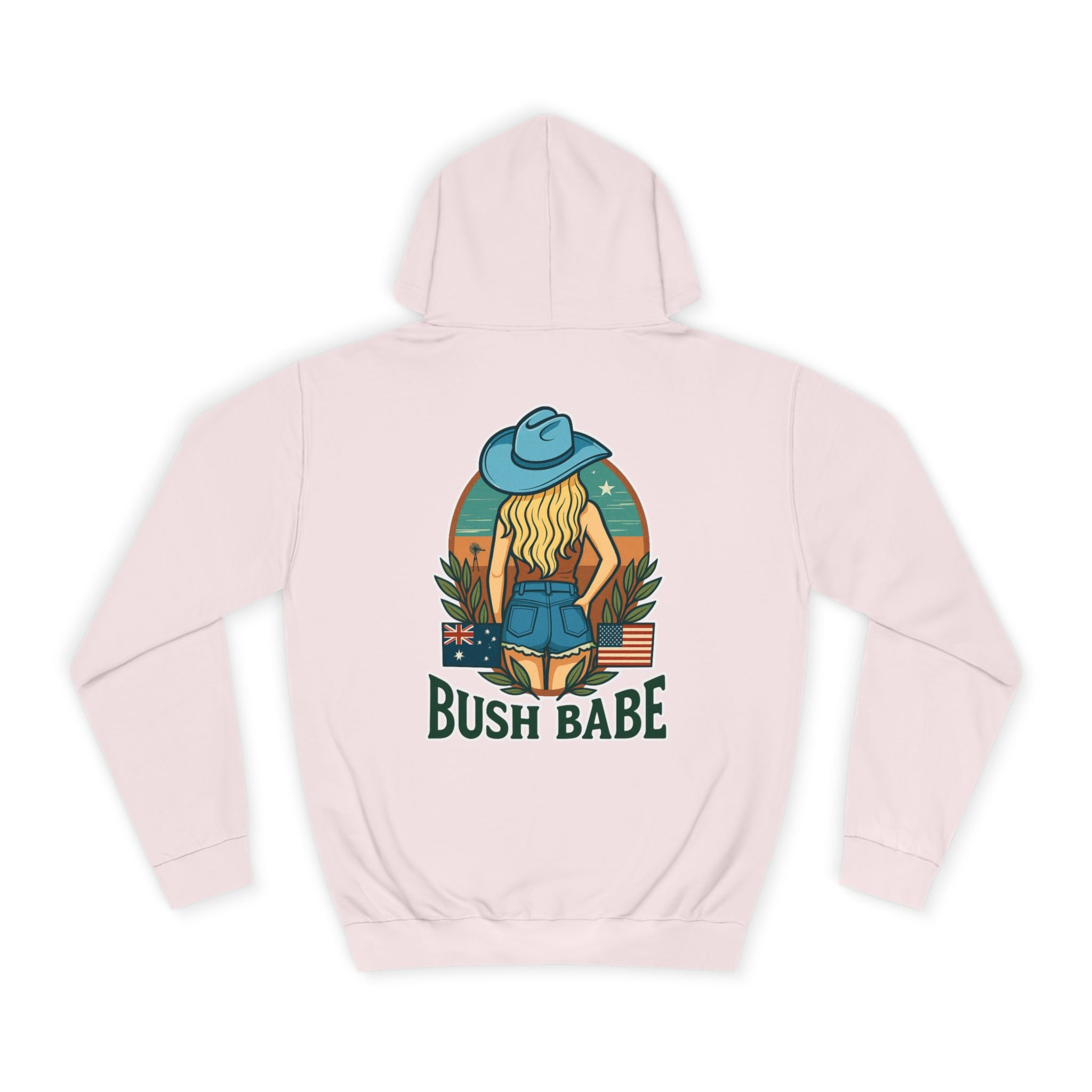 College Hoodie - Bush Babe Blonde An Sussie in the USA Design