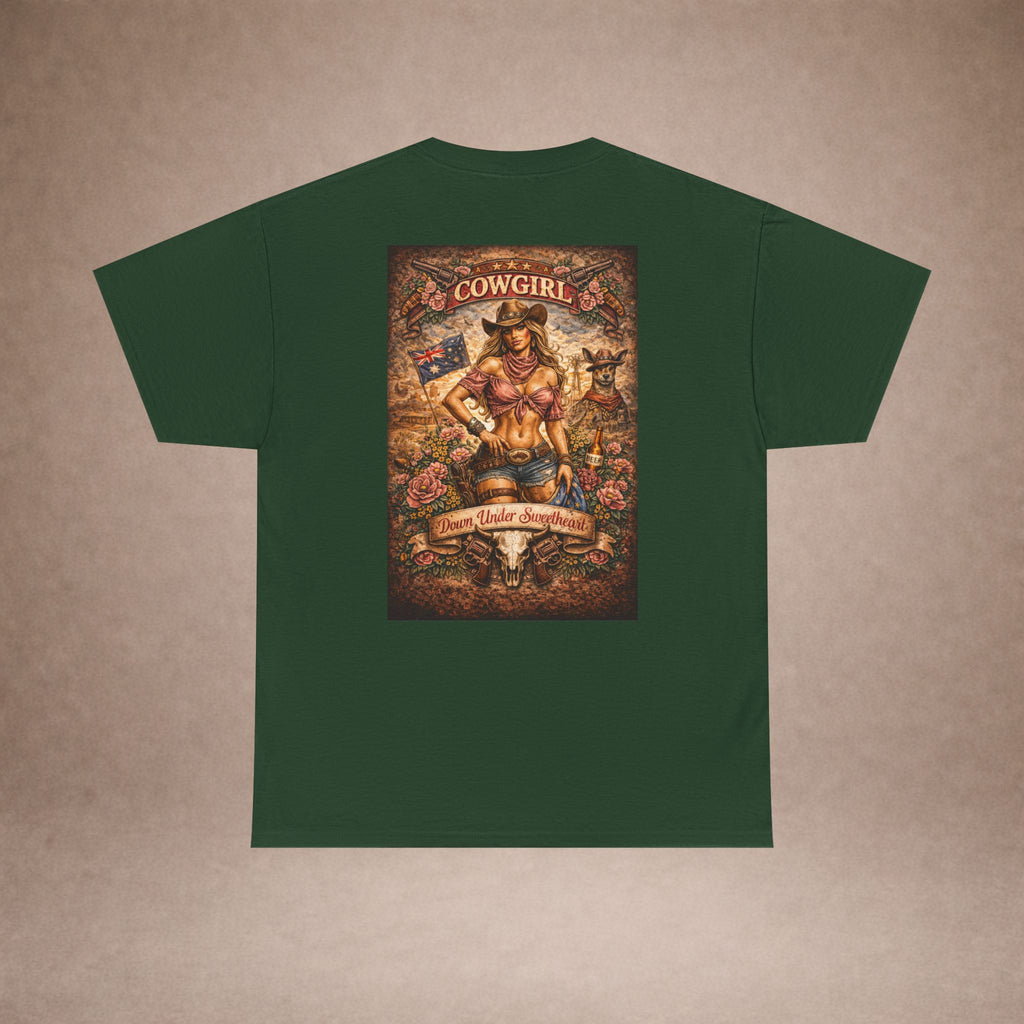 Cowgirl Western Pinup Tee Blonde