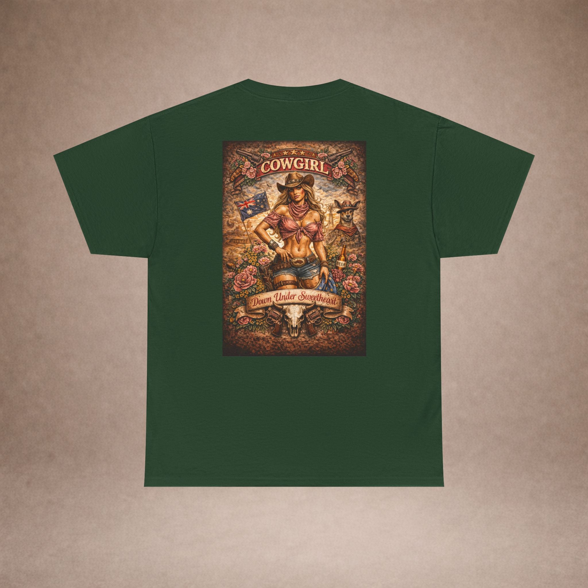 Cowgirl Western Pinup Tee Blonde