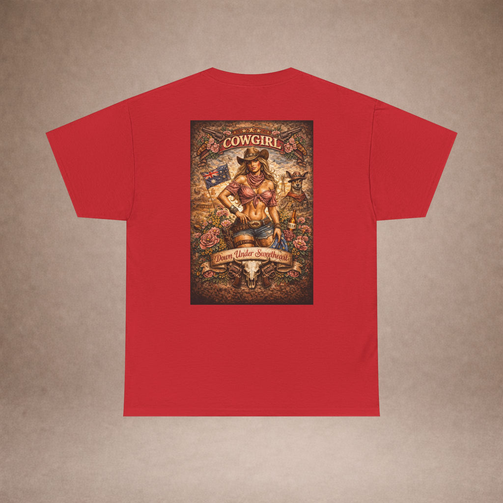 Cowgirl Western Pinup Tee Blonde