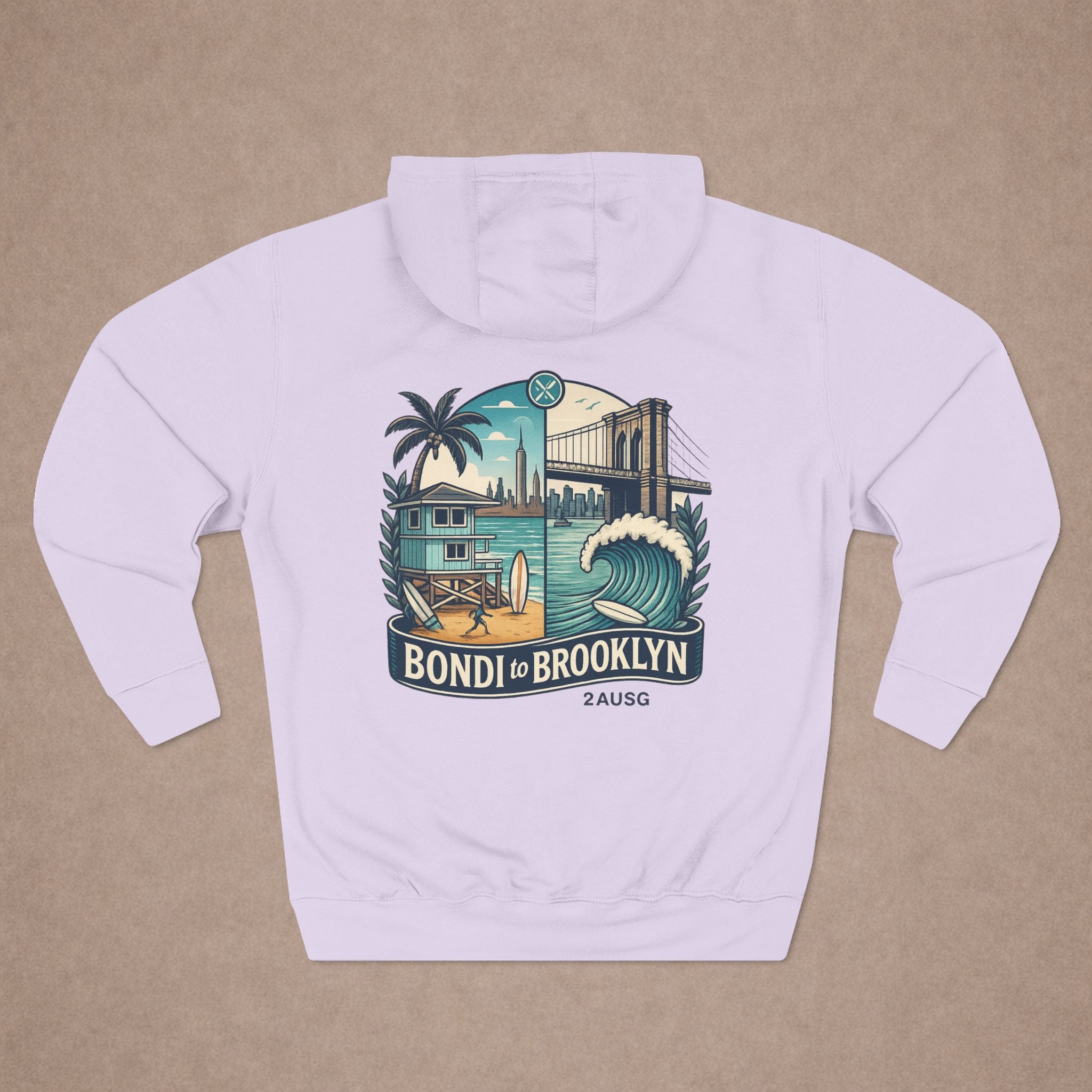 Urban City Designs, Brooklyn to Bondi Hoodie