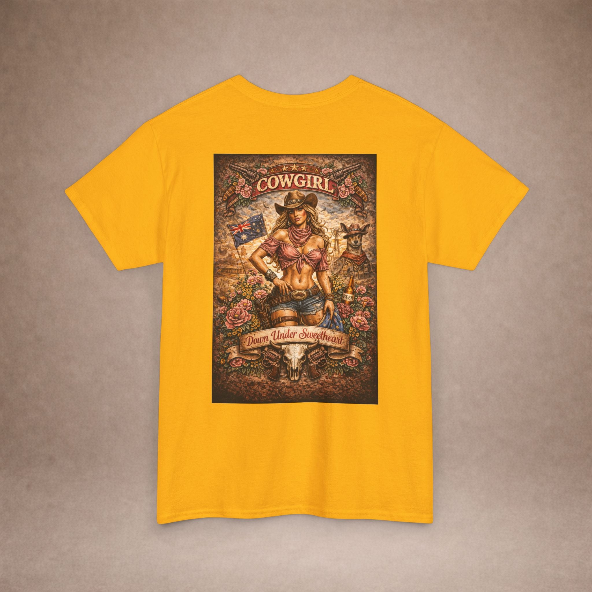 Cowgirl Western Pinup Tee Blonde