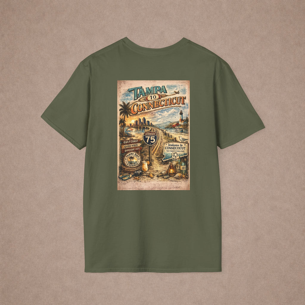 Tampa to Conneticut Tshirt