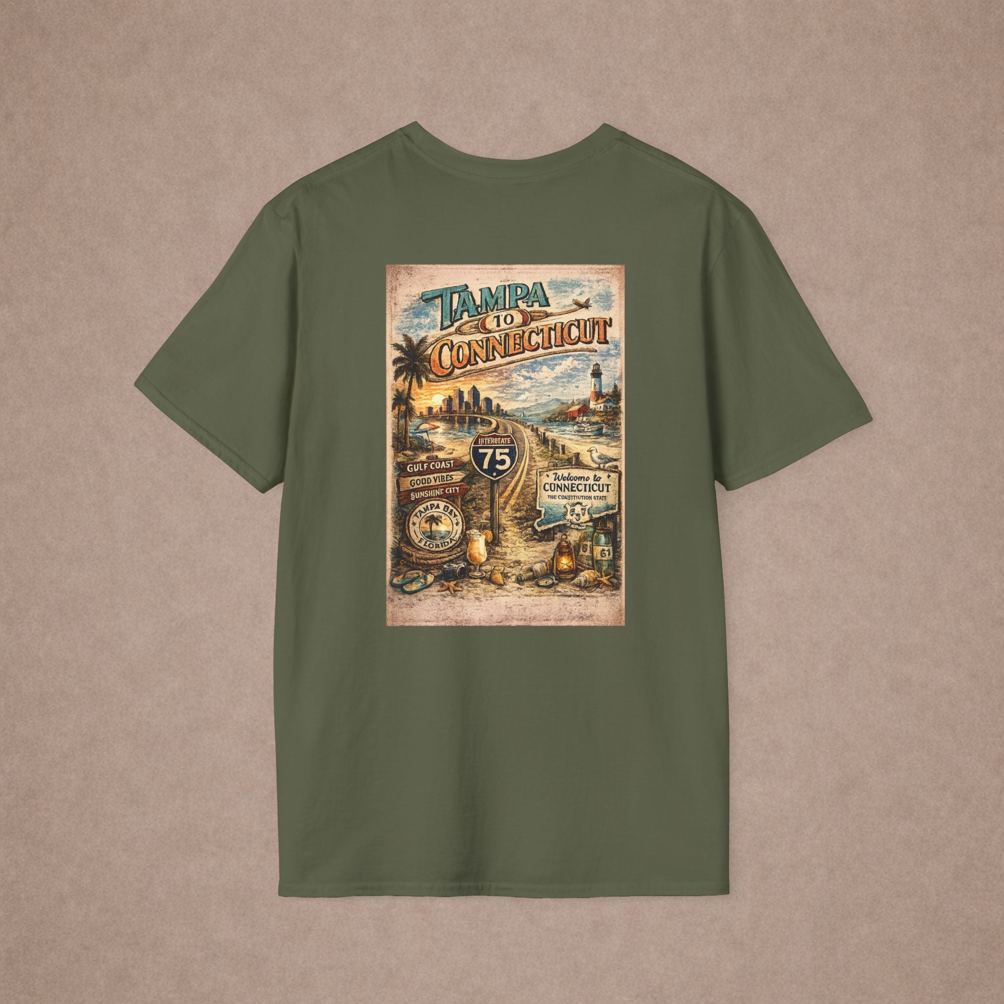 Tampa to Conneticut Tshirt
