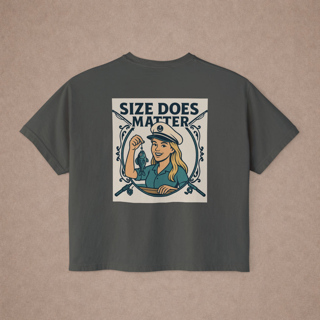 Size Does Matter graphic tee Women's Boxy Tee - Limited Edition