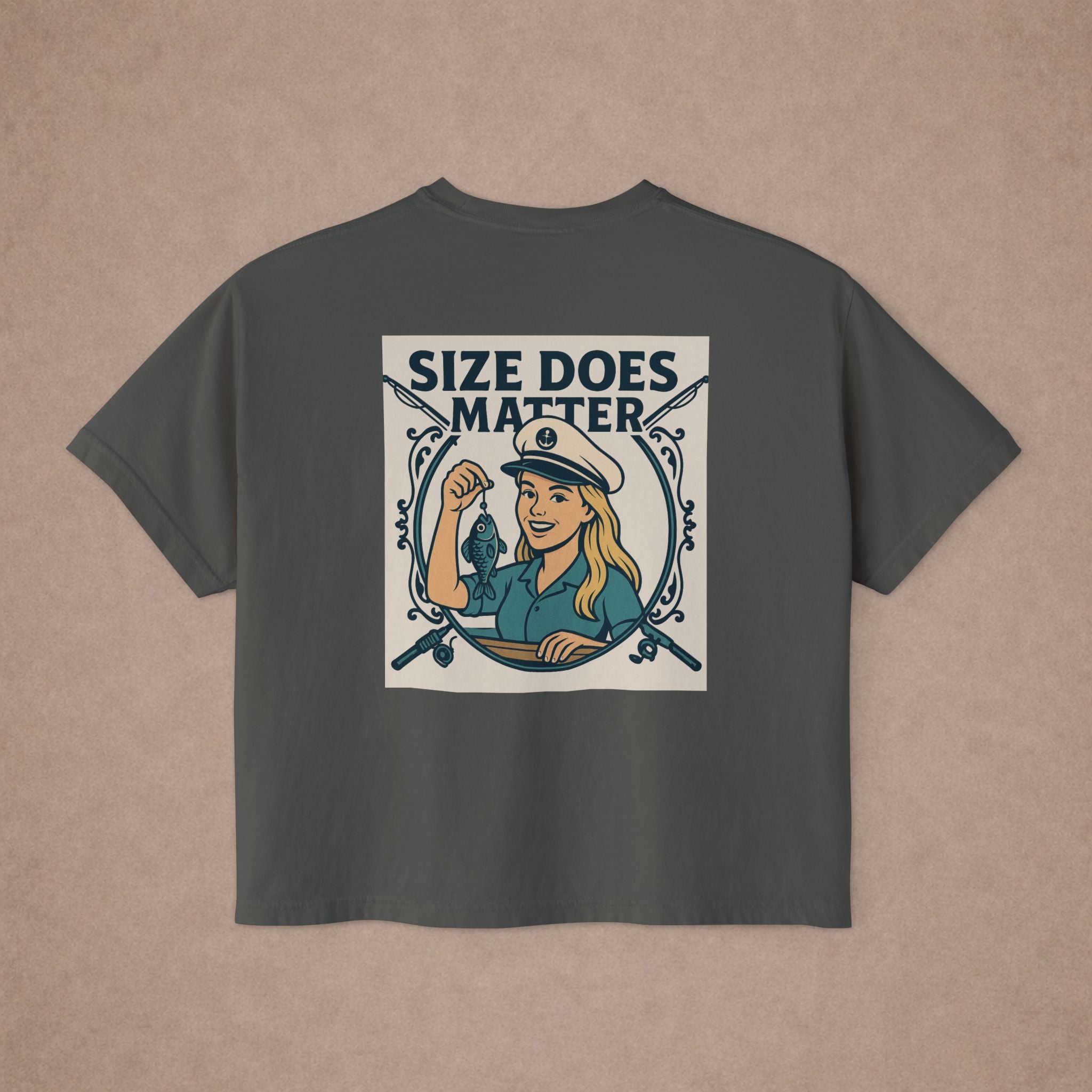Size Does Matter graphic tee Women's Boxy Tee - Limited Edition