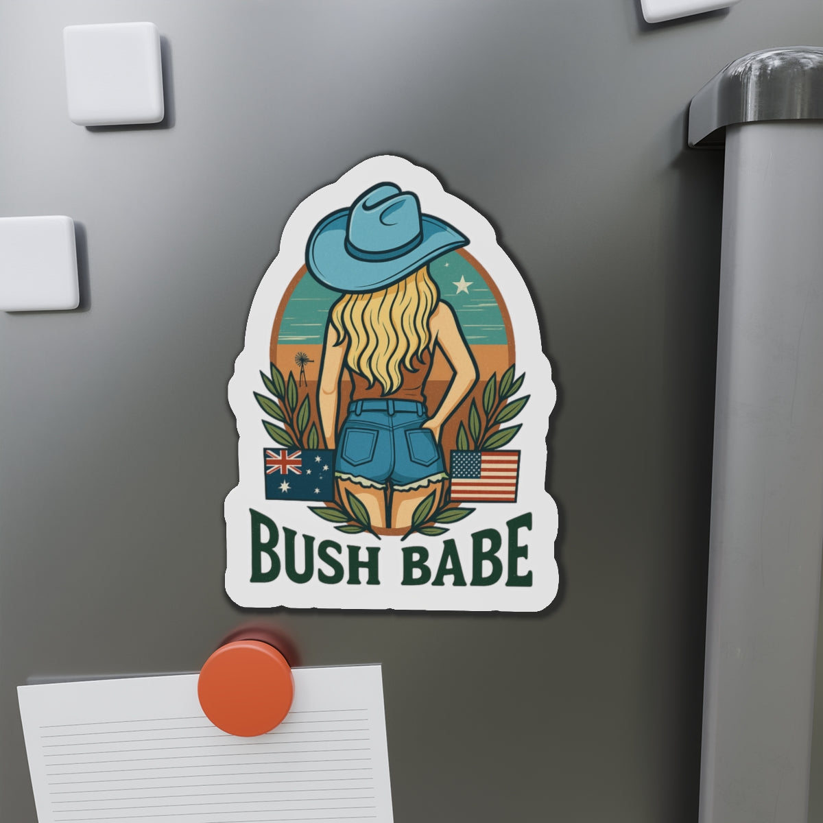 Bush Babe Blonde Die-Cut Magnet