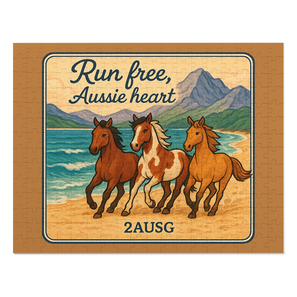 Run Free Aussie Heart Jigsaw Puzzle with Tin