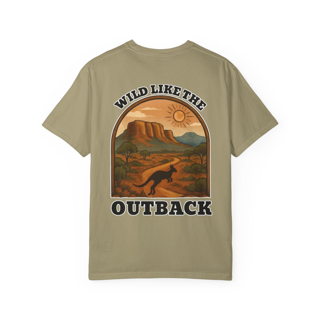 Wild Like The Outback, a tee that brings the rugged Aussie landscape to life.
